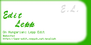 edit lepp business card